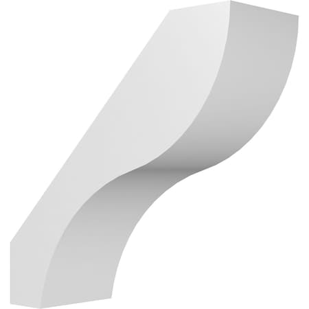 Ekena Millwork 3-in. W x 8-in. D x 8-in. H Geneva Architectural Grade PVC Knee Brace BRCP03X08X08GNV
